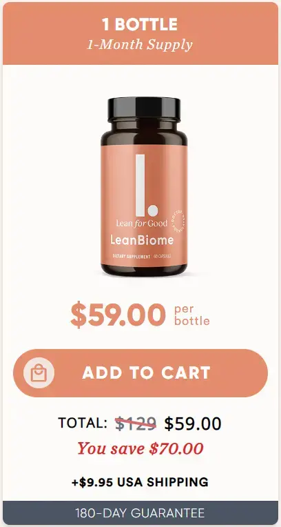 Buy Per bottle LeanBiome in Package For $59!